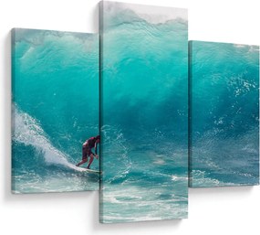 Obraz surferov vo vlnách (90x60 cm)