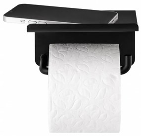 Čierny nástenný držiak na toaletný papier z nehrdzavejúcej ocele Modo – Blomus