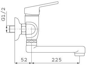Ferro Smile, drezová umývadlová batéria 150 mm, chrómová, 71070,0