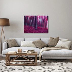 Obraz ružového lesa (70x50 cm)