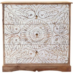 furniture-nabytek.cz - Rustikálna komoda masív z manga 115x115x45
