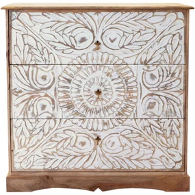 furniture-nabytek.cz - Rustikálna komoda masív z manga 115x115x45