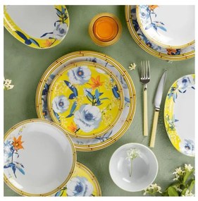 50-dielna jedálenská sada z pestrofarebného porcelánu