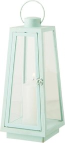 Stredná LED lampáš so sviečkou Latern Turquose M – 17*17*40,5 cm / 2x C