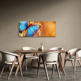 Obraz - Modrý motýľ (120x50 cm)
