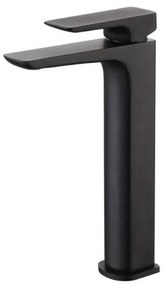 Vysoká umývadlová batéria SAT Brevis bez výpusti čierna matná SATBSBRE285C