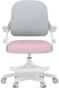 Detská otočná stolička Mark Adler Junior 4.3 ružová / sivá