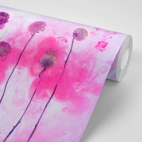 Samolepiaca tapeta kvety s ružovou parou - 450x300