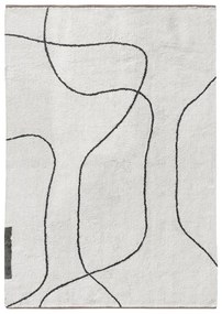 Slonovinový prateľný bavlnený koberec 140x200 cm Shadow – Mette Ditmer Denmark