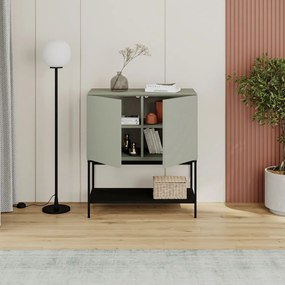 Zeleno-čierna skrinka 80x90x40 cm Amira – Marckeric