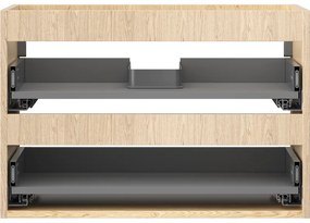 Mexen Box-A, závesná skrinka 70 cm, 2 zásuvky, dub, 91AX0-0700-470-2-81