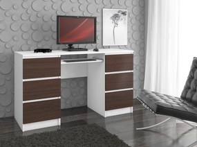 PC stolík Behati  (biela + wenge). Vlastná spoľahlivá doprava až k Vám domov. 1069461