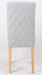 Jedálenská stolička s prešitím Kiki, svetlo šedá látka