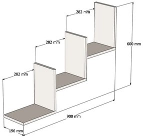 Nástenná polica MIST 60x90 cm béžová