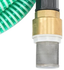 Odsávacia hadica s mosadznými spojkami, zelená 1,1" 25 m, PVC