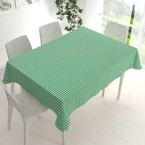 Biante Bavlnený obdĺžnikový obrus Sandra SA-058 Zeleno-biele kocky 100x160 cm