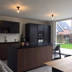 Moderné stropné svietidlo čierne - Facil