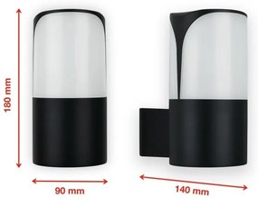 Telefunken 320305TF - Vonkajšie nástenné svietidlo 1xE27/12W/230V IP44 čierna