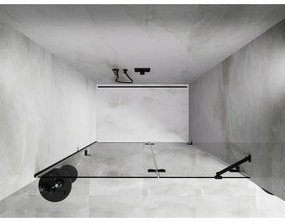 Mexen, Mexen Lunar pravé otočné sprchové dvere 140 cm, transparentné, čierne - 834-140-000-70-00-P