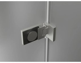 Mexen, Mexen Lunar-F pravé sklápacie sprchové dvere 75 cm, transparentné, brúsený nikel - 836-075-000-97-00-P