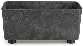 PLASTOVÝ KVETINÁČ SALVIA 28,5X17 CM IMITÁCIA BETÓNU ČIERNA