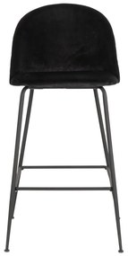 Čierne zamatové barové stoličky v súprave 2 ks 108 cm Lausanne – House Nordic