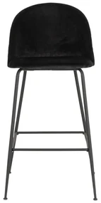 Čierne zamatové barové stoličky v súprave 2 ks 108 cm Lausanne – House Nordic