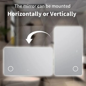 Erga Myra, LED zrkadlo 140x80 cm s kozmetickým zrkadlom 3x zväčšenie, 5082 lm, 3 farby svetla, zadné osvetlenie, ERG-V01-MYRA-1480-00