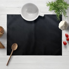 Biante Saténové prestieranie na stôl polyesterový Satén LUX-026 Čierne 30x40 cm