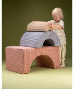 Ružové menčestrové penové ihrisko 75x49x37 cm Rainbow Montessori – Wigiwama