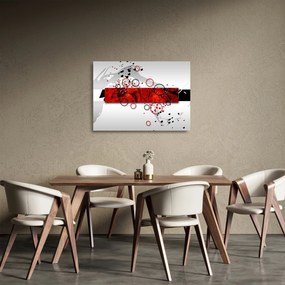 Sklenený obraz abstrakcie (70x50 cm)