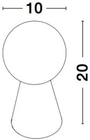 Dizajnová stolová lampa Zero 10 biele