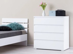 Drevona, komoda REA AMY 3, Biela