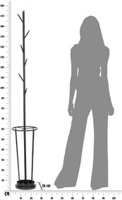 Čierny kovový vešiak Glam - Mauro Ferretti