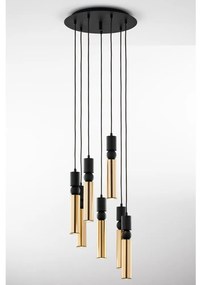 Jupiter 2018 - Luster na lanku ALAS 7xGU10/10W/230V zlatá/čierna