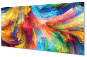 Sklenený obraz Nepravidelné farebné prúžky fraktály 120x60 cm