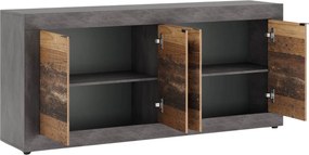 Vintino Posuvná komoda LARGO 180 cm dub čierny