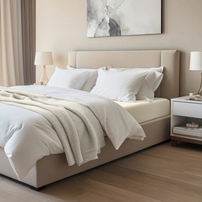 JERSEY PRESTIERADLO 180X200 CM, VÝŠKA 30 CM KRÉMOVÉ