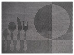 Prestieranie Food tm. sivá, 30 x 45 cm, sada 4 ks