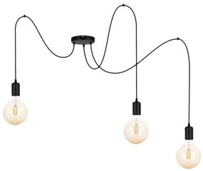 Belis Luster na lanku MIROS 3xE27/60W/230V pavúk čierna 0062