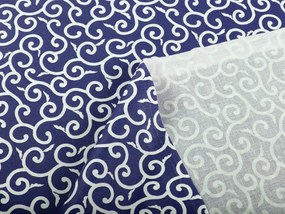 Biante Bavlnený záves Sandra SA-257 Ornamenty na tmavo modrom 130x150 cm
