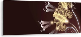 Obraz - Žiarivé kvety (120x50 cm)