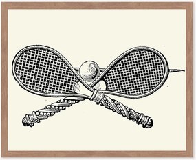 Nástenná dekorácia v ráme Tennis Rackets, rôzne veľkosti