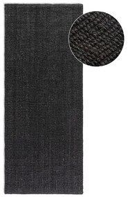 Čierny jutový behúň 80x200 cm Bouclé – Hanse Home