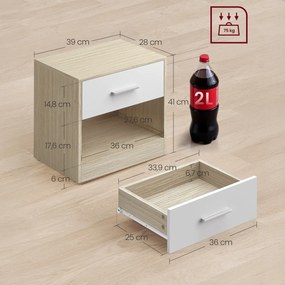 Set nočných stolíkov E1081, dub, 2 ks