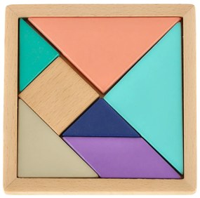 KIK Drevené puzzle tangram