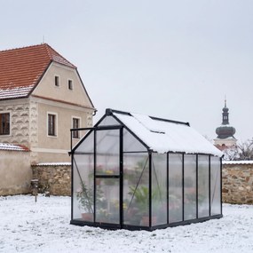Skleník 210 x 183 x 248 cm, zosilnená konštrukcia,  polykarbonát 6 mm