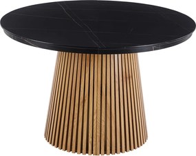 Vintino Jedálenský stôl NEVIO 120–160–200 × 120 cm – čierna / dub