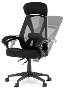 AUTRONIC Kancelárska stolička, poťah čierna látka a čierna sieťovina MESH, PC mech. s aretáciou KA-Y309 BK