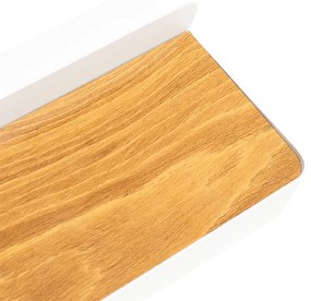 Moderná nástenná lampa biela vrátane LED s USB a vypínačom - Ted